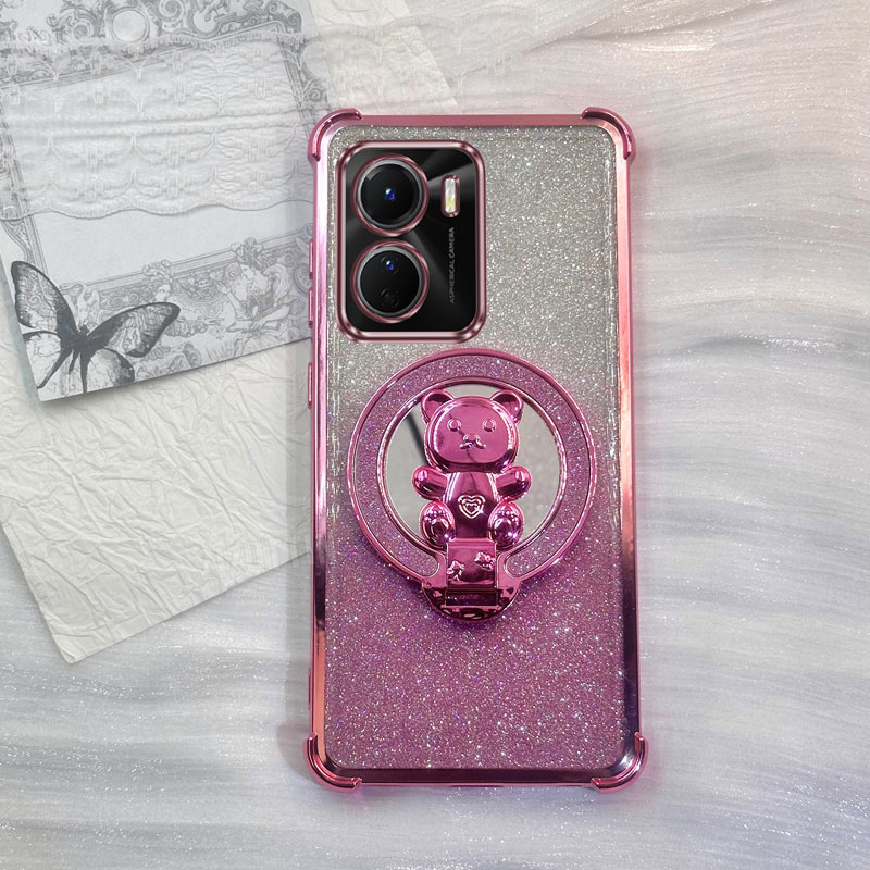 Vivo Y28 - Etui na telefon z brokatem i